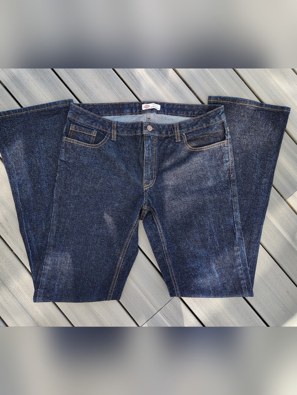 DICKIES CRAFTED FOR WOMEN Classic Dark Blue  Jeans - Timeless Straight Fit.